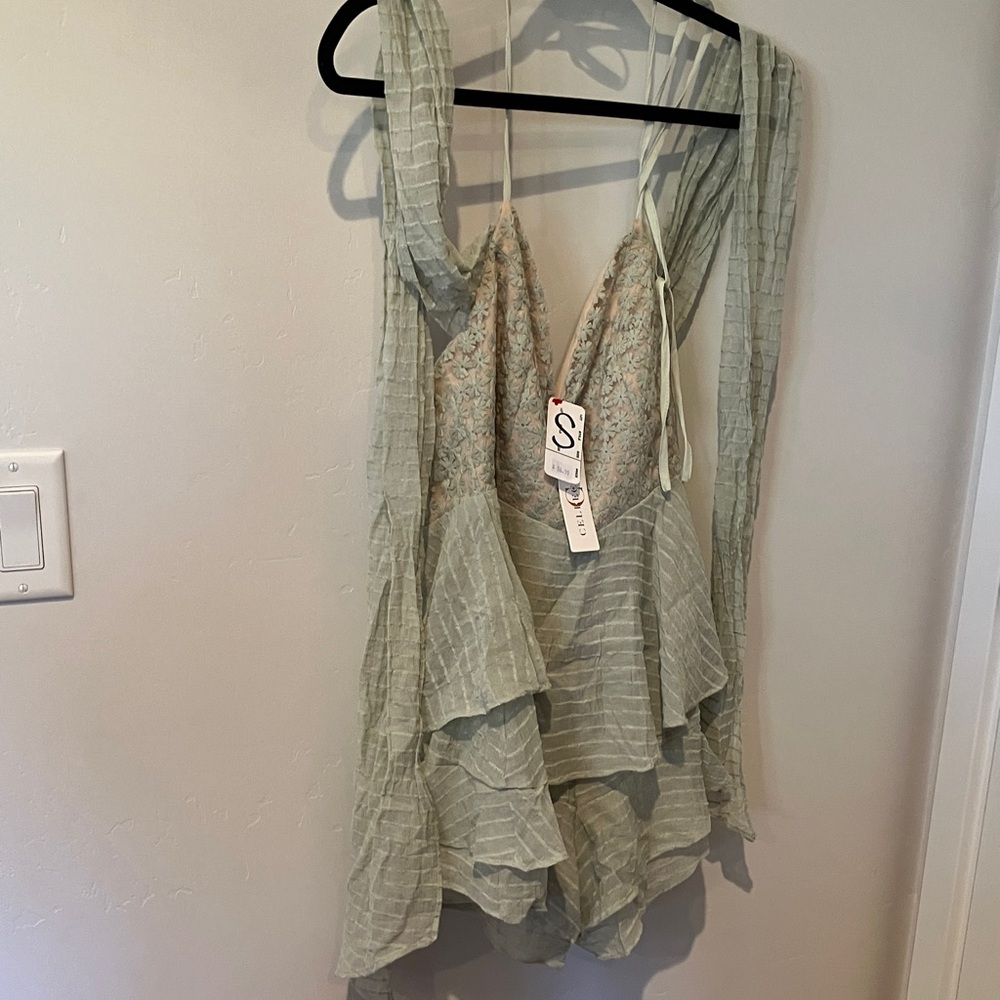 Elegant Green Ruffle Jumpsuit